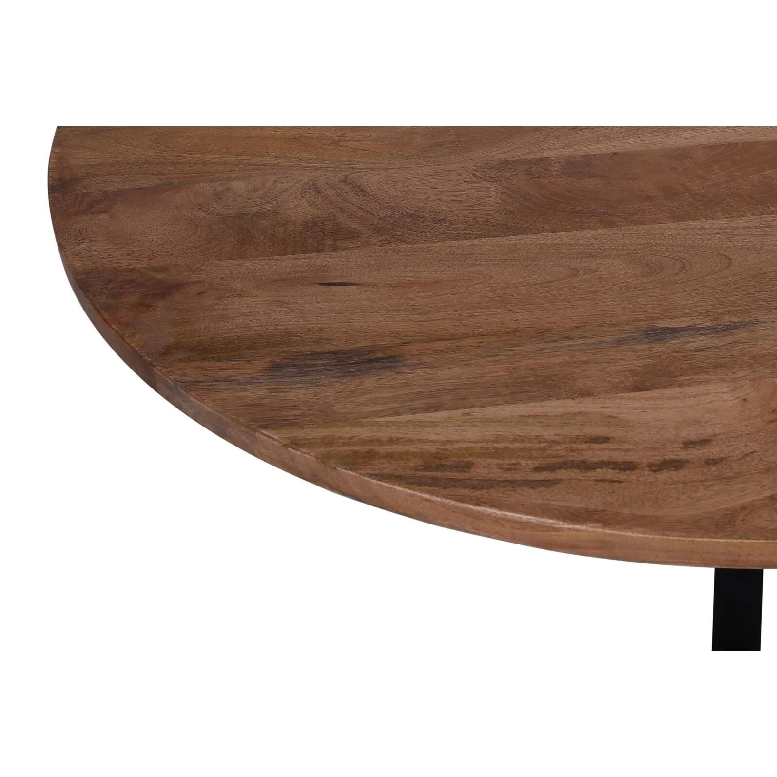 Scrimger Round Mango Wood Dining Table with Iron Legs