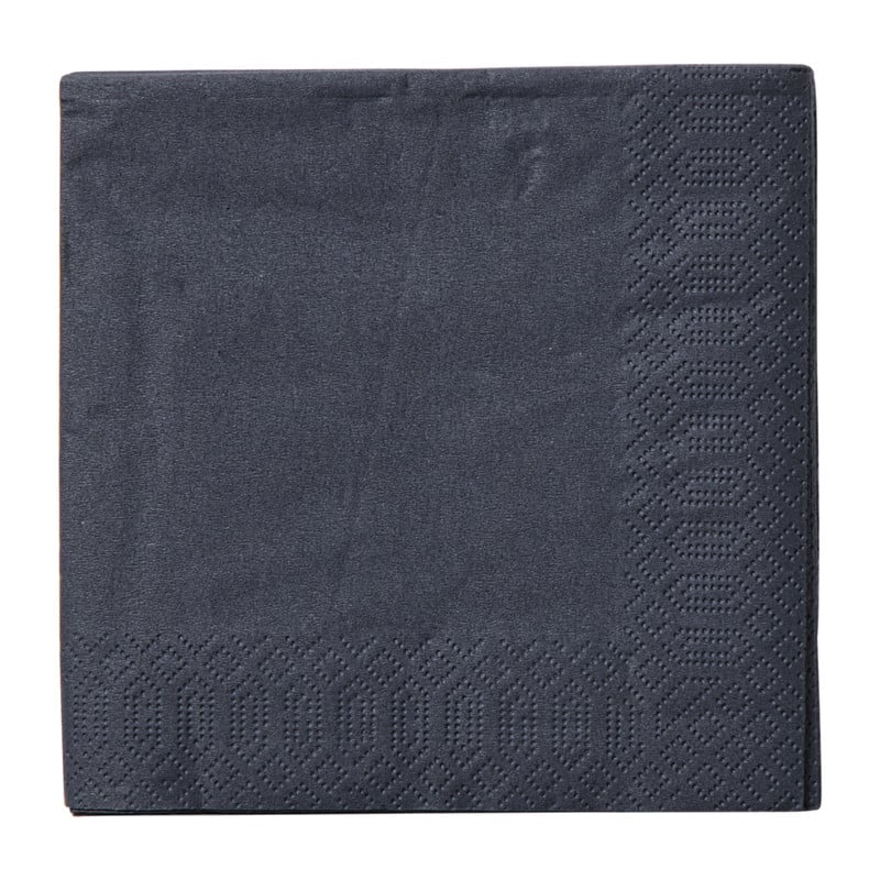 Servetten zwart - 24x24 cm - set van 20