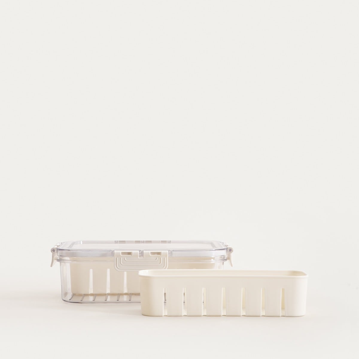 Pojemnik plastikowy GASPARI z koszykami prostokątny 24x17x7cm