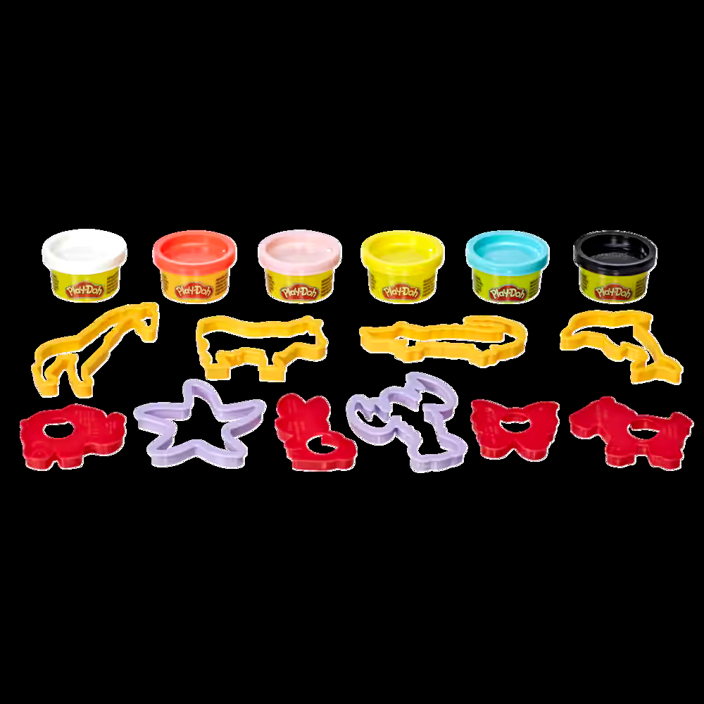Play-Doh Fundamentals Animals Compound Tool Set, Non-Toxic, Multi-Colour, 6 oz, 6-pc, Ages 3+