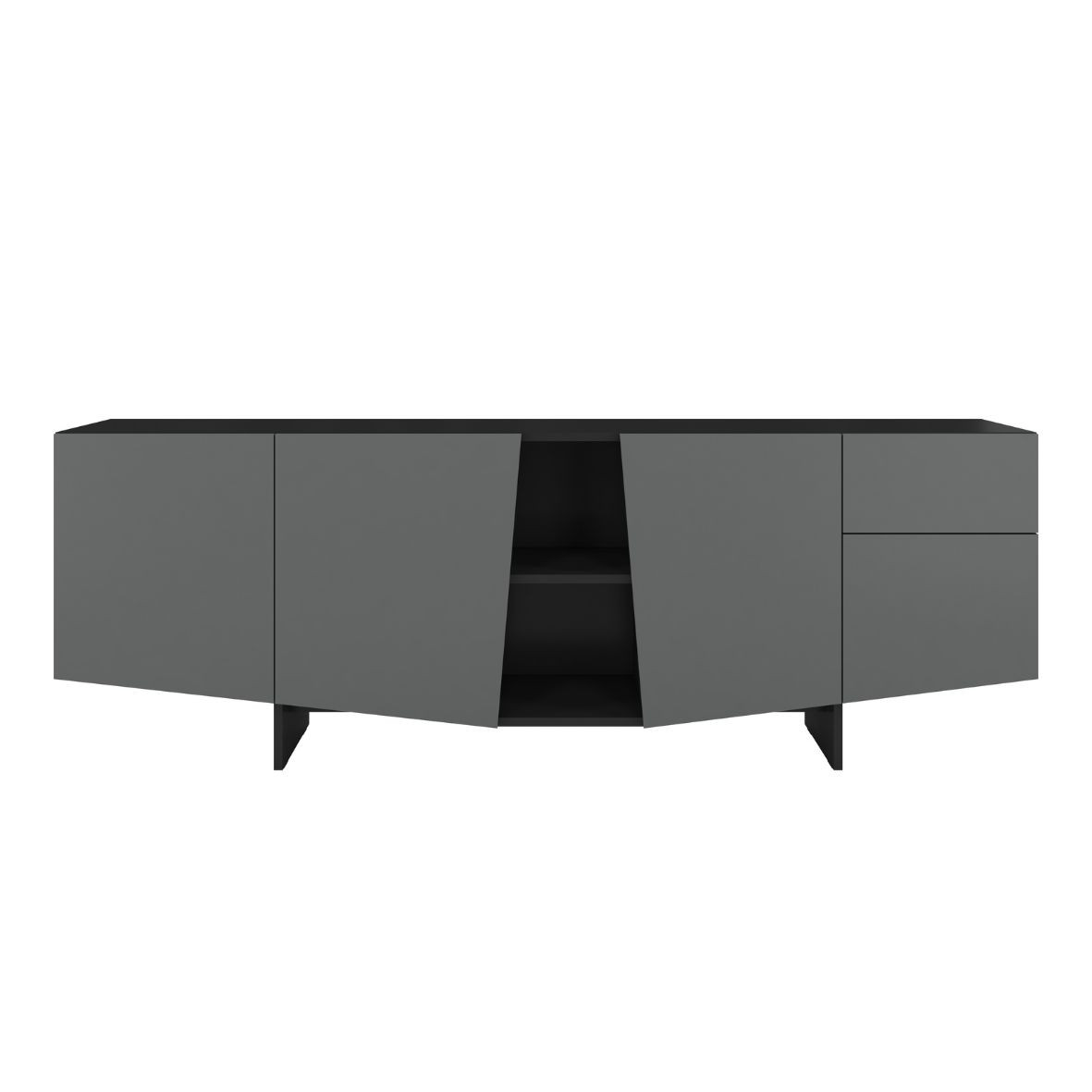 Nowoczesna szara komoda z szufladami WING / szer. 200 cm