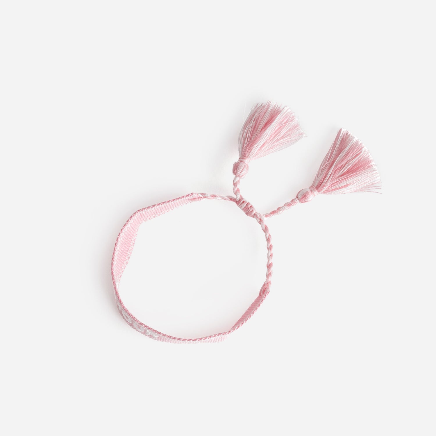 Bracelet rose broderie message