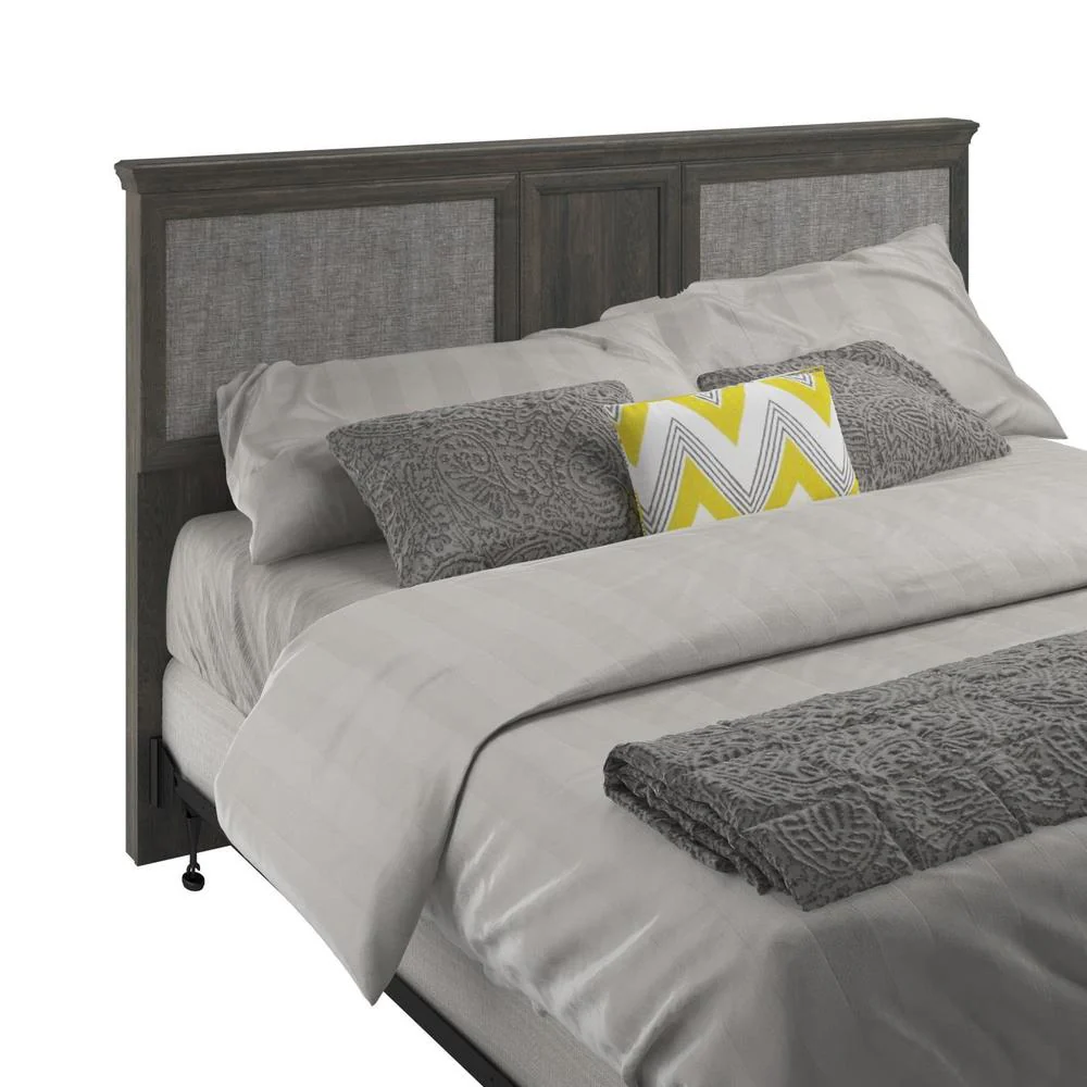 Ameriwood Home Stone River King Headboard with Fabric Inserts