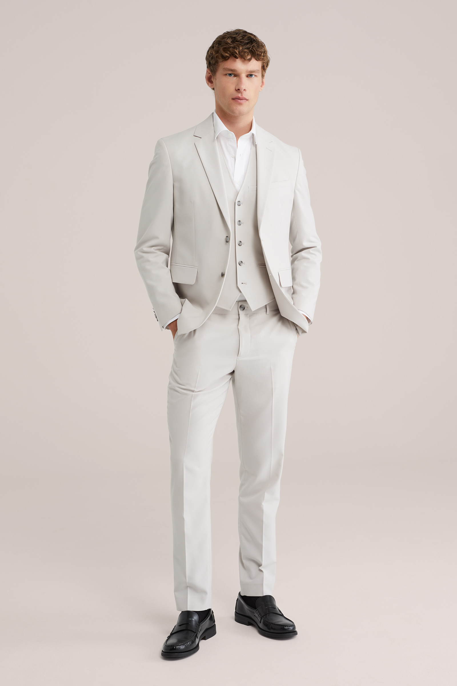 Heren slim fit pantalon