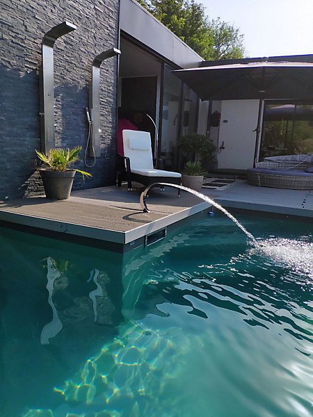 Cascade de Piscine au sel chlore ou Spa INOX 316 Fontaine Piscine Bassin Mini Cobra Hauteur 35cm Largeur 10,5cm Prof 33cm ZENLYS