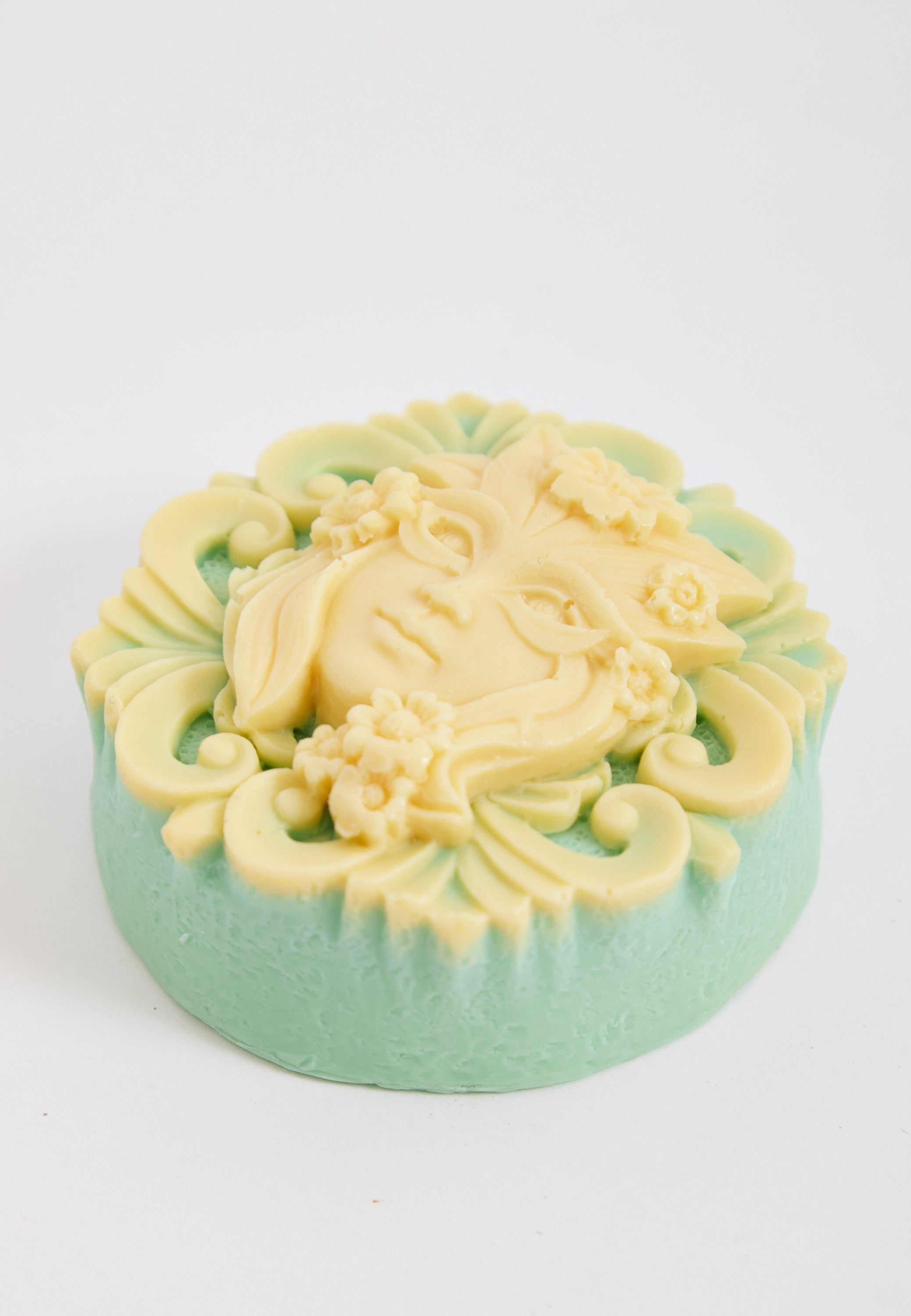 Liquorish Blue and Pastel Yellow Handmade Soap