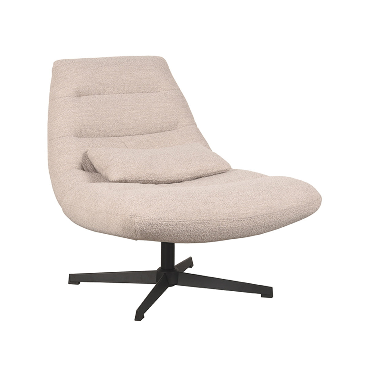 LABEL51 Fauteuil Nox - Naturel - Draaibaar - 77x62x53cm