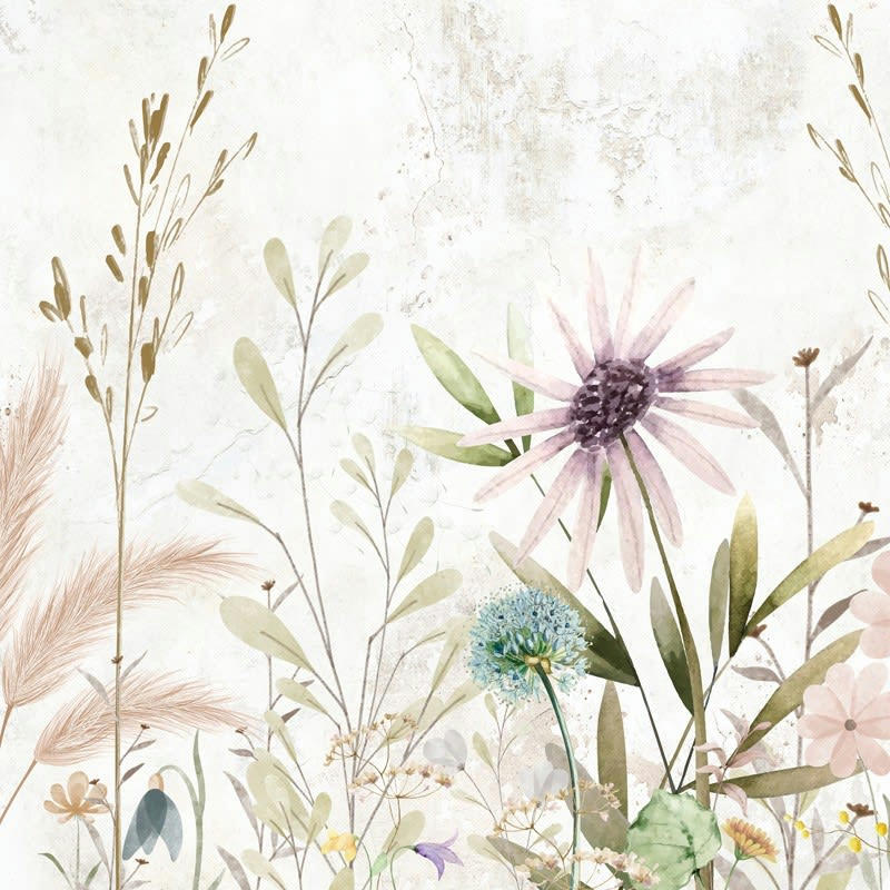 HERBIER - Crédence cuisine Lot de 2 crédences ALU L120xH50cm Multicolore Florale