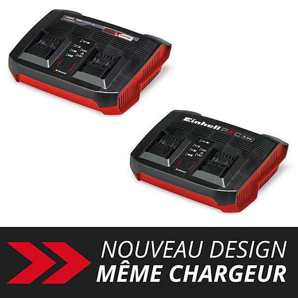 Double chargeur rapide Einhell PowerX-Change 2x18V