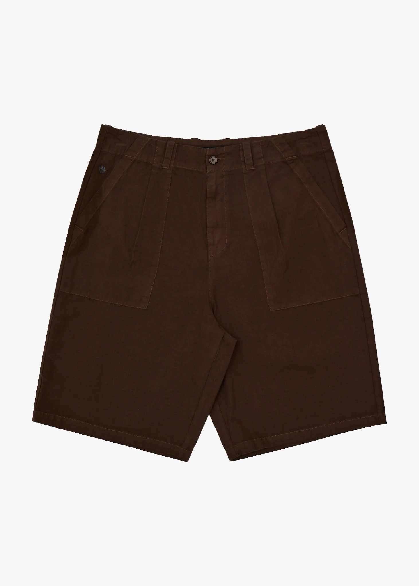 AFENDS Mens Glider - Pleated Short 22 - Coffee