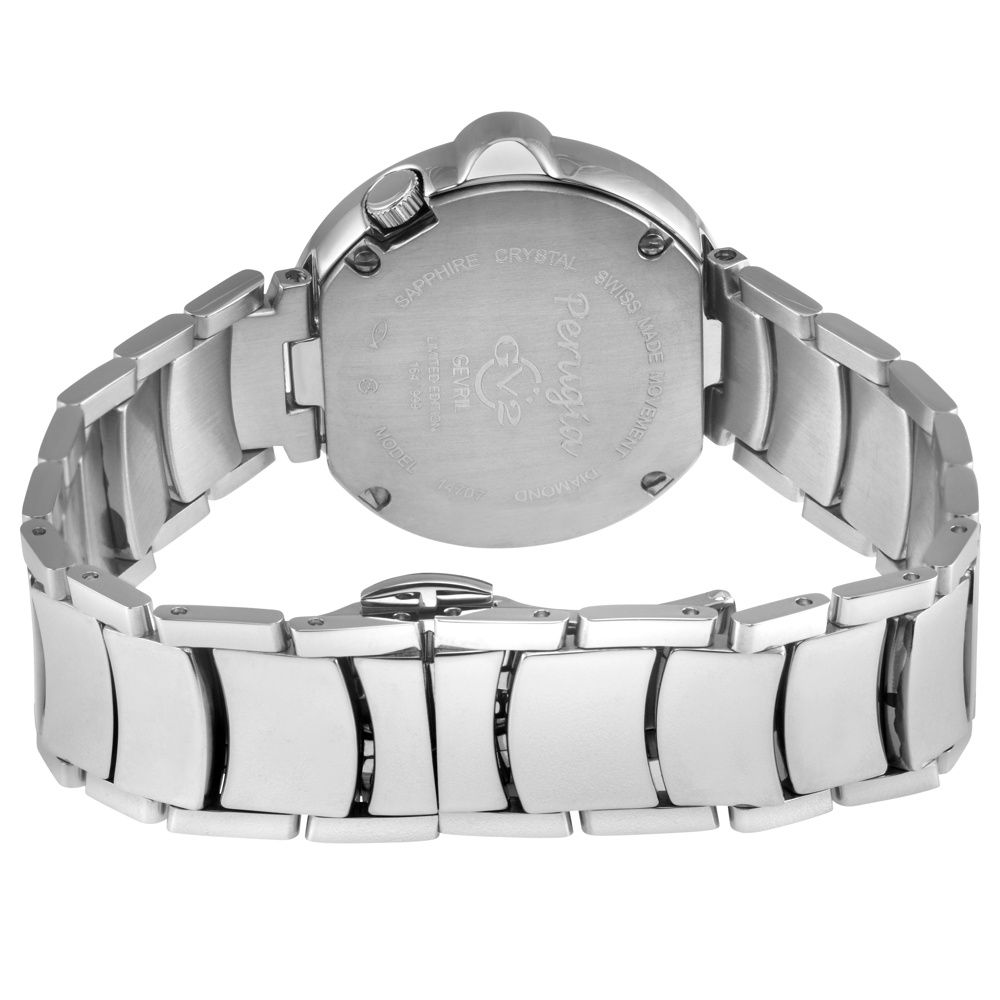 GV2 Perugia Diamond Watch, 316L SS Case, 316L SS Bracelet.