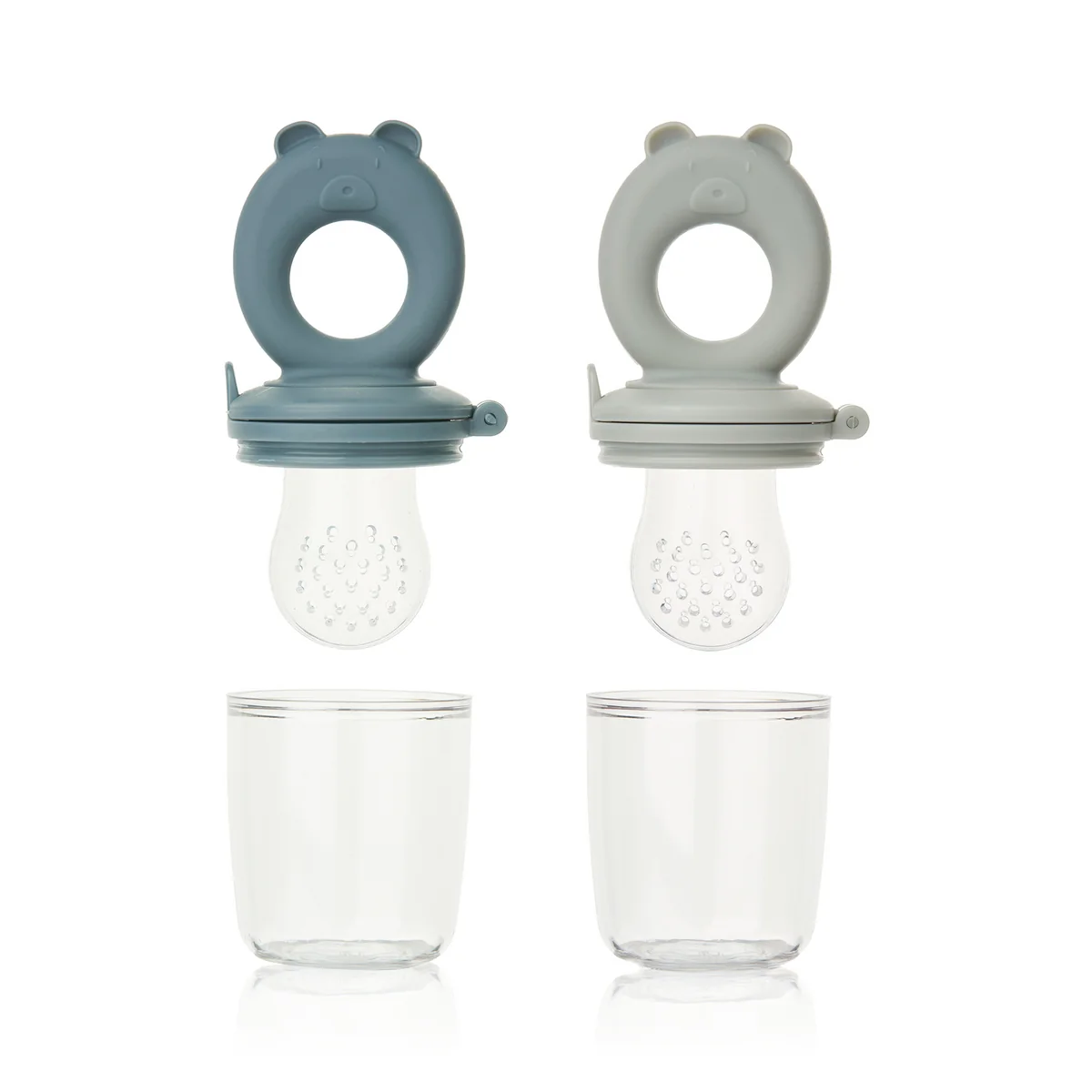 LIEWOOD - Miranda Fruchtschnuller, whale blue / dove blue (2er-Set)