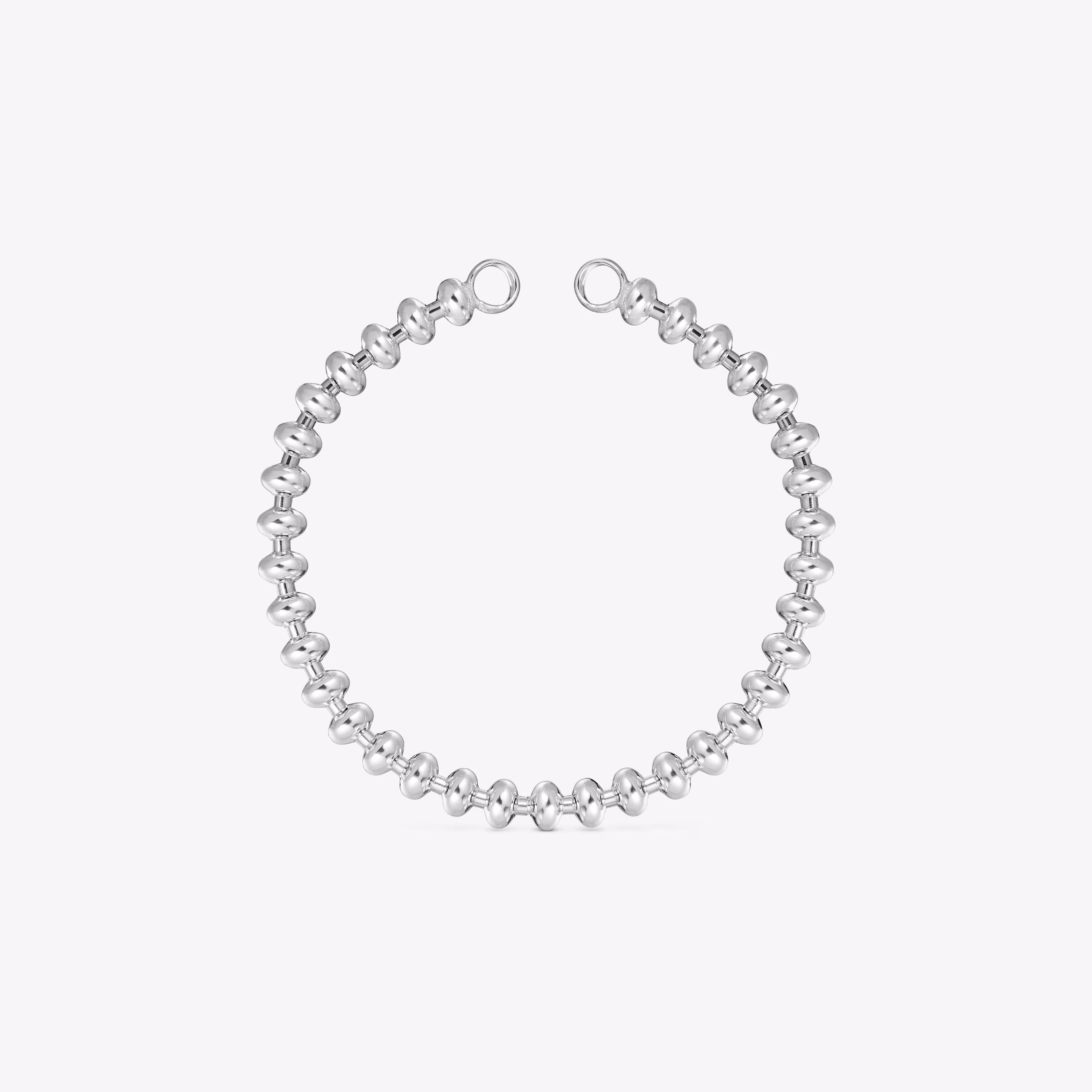 Pulsera cadena de plata con motivos bola Hold Oval