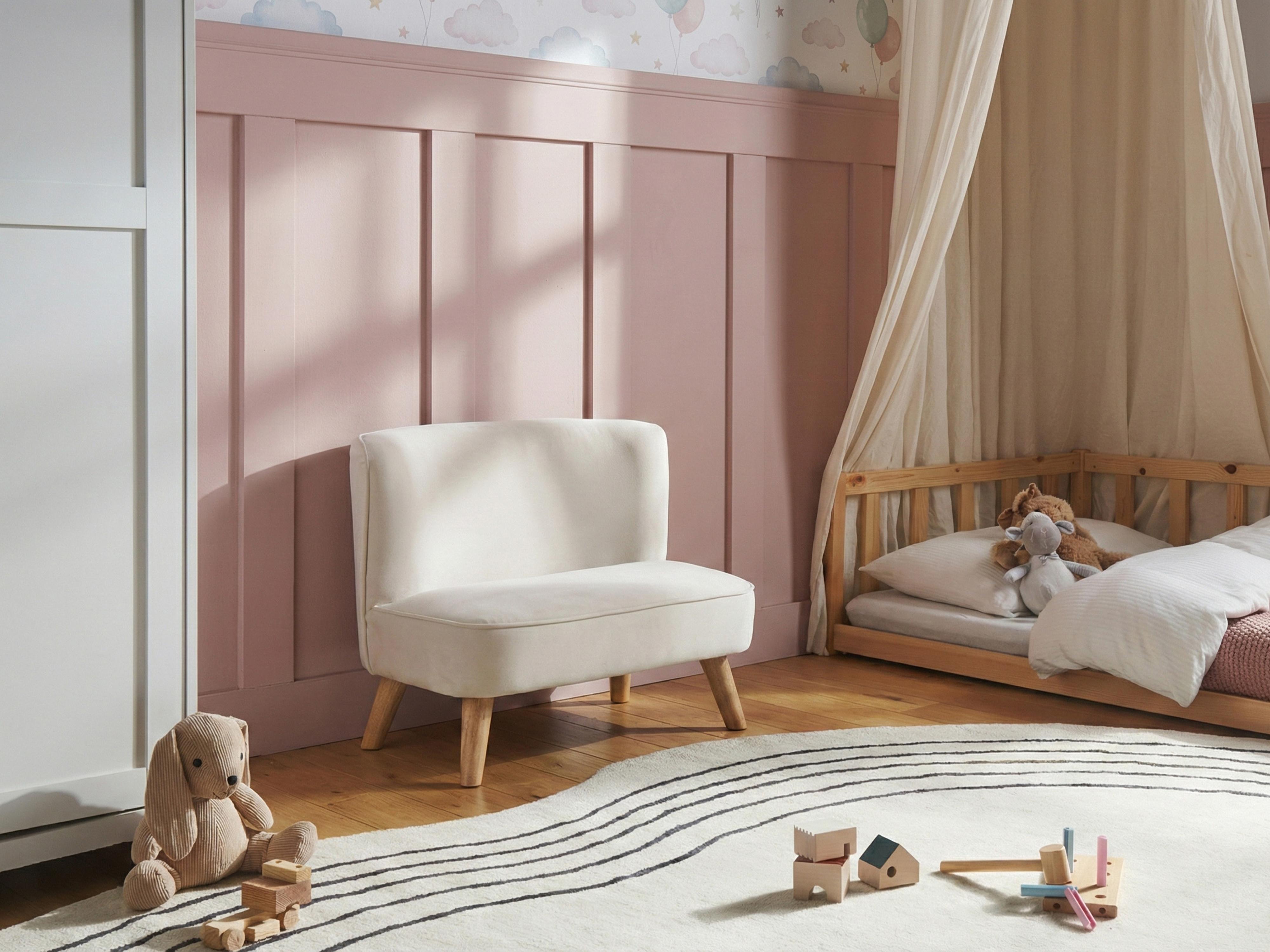 Kids Sofa RISBY Velvet Beige