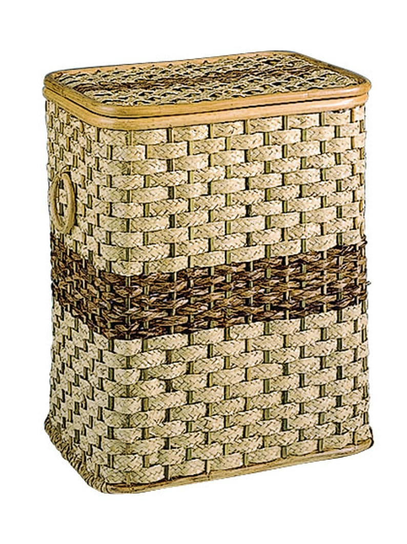 - Coffres à linge en rotin et buri (lot de 3)