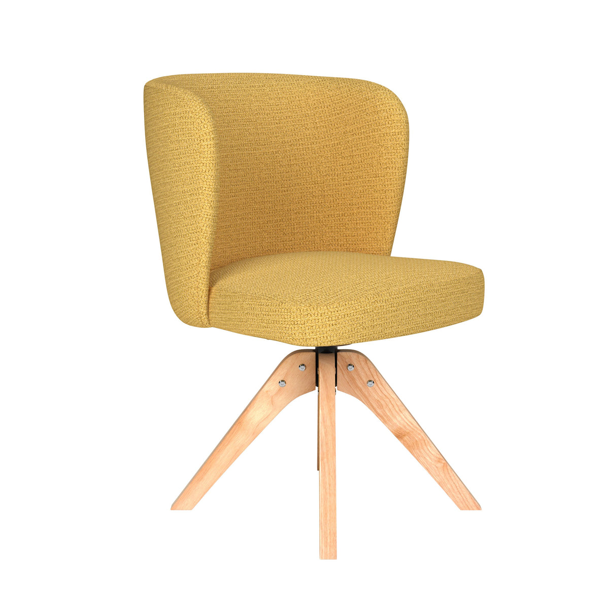 Housecraft Living Stan Eetkamerstoel Draaibaar Hout Okergeel