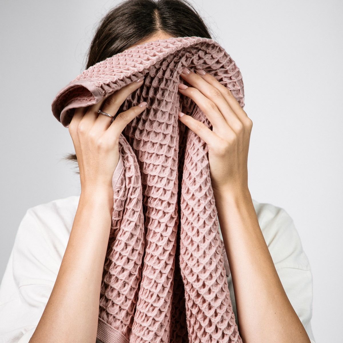 Ręcznik VAFFEL różowy 50x90 cm