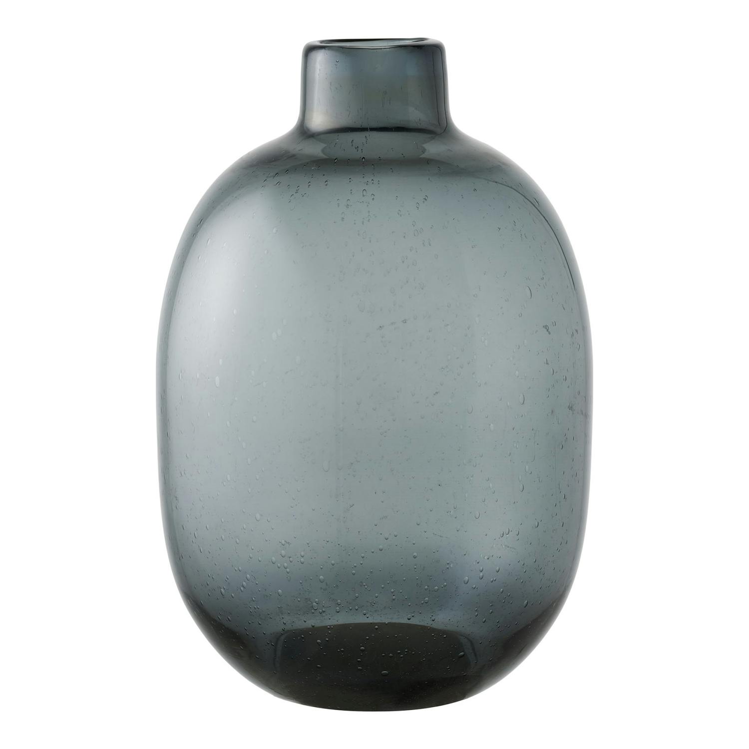 Vase en verre fumé noir design
