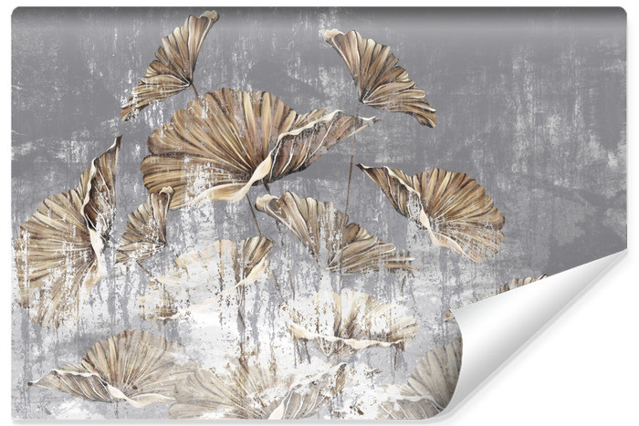 Fototapeta Abstrakcja Złote Liście Mural Beton 90x60cm