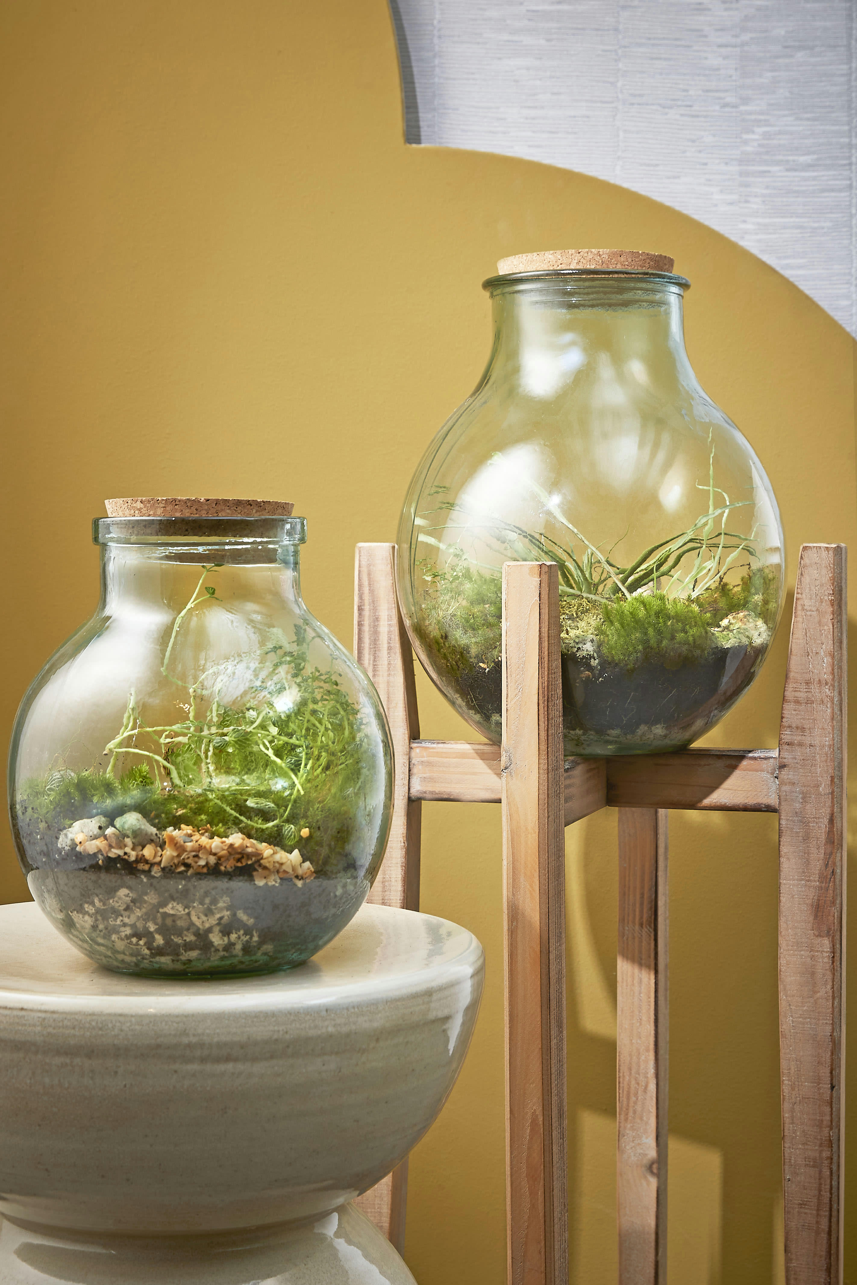 OLLY - Vase en verre recyclé H38