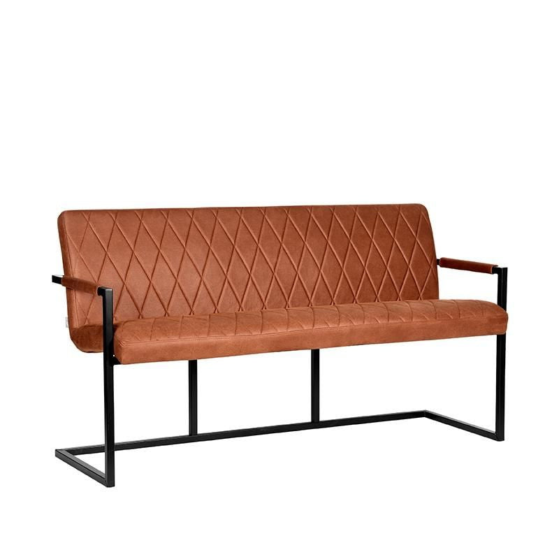 LABEL51 Eetkamerbank Denmark - Cognac - 155x62x86cm