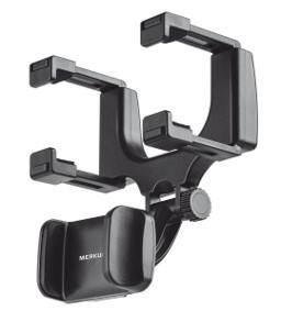 Bluehive Rearview Mirror Phone Mount Secure Fit for Phones up to 3.25-in, Black
