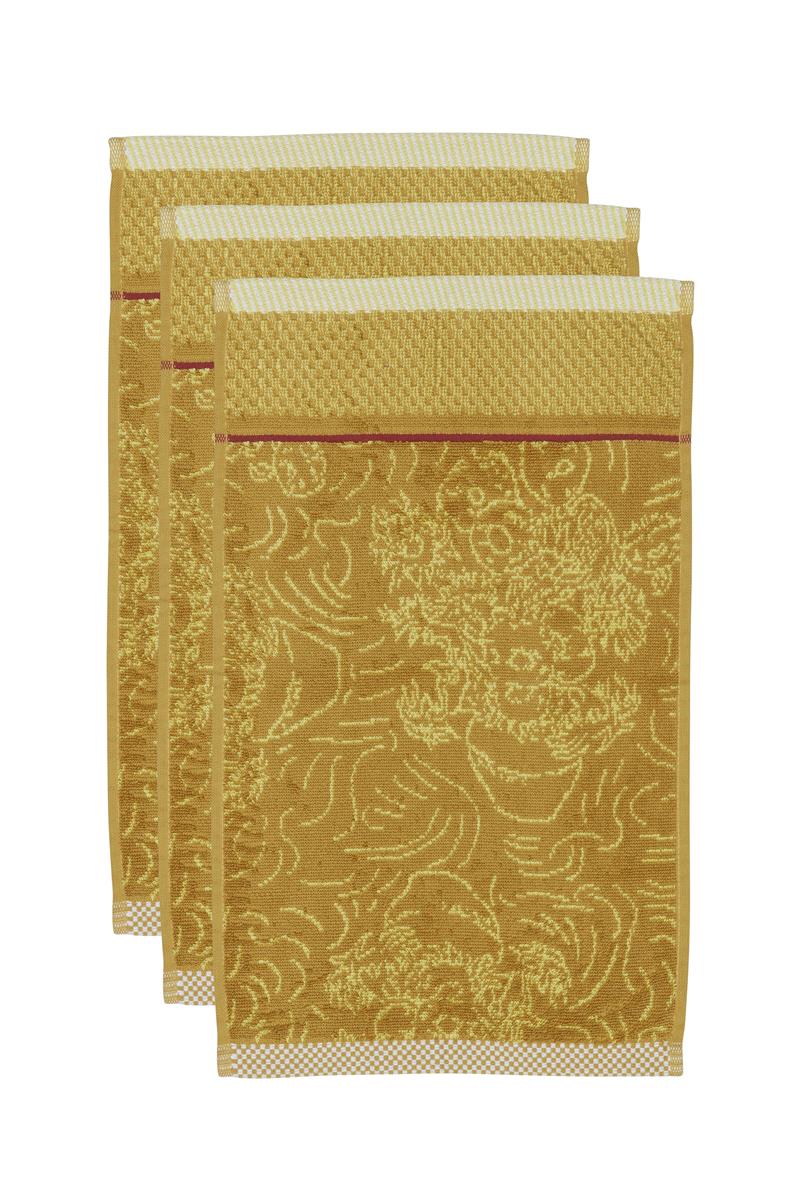 Beddinghouse x Van Gogh Museum Tournesol Gastendoek - set van 3 - 30x50 cm - Geel