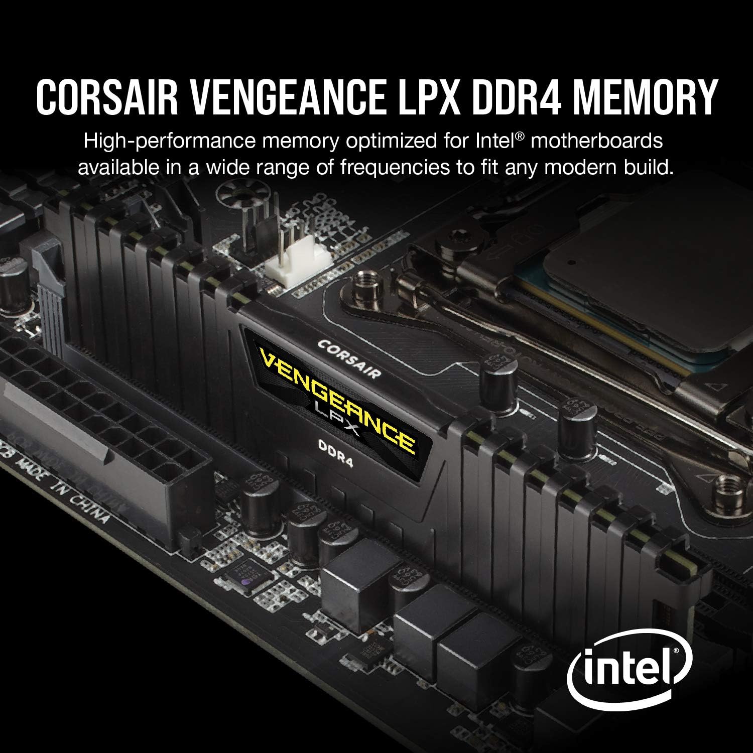 Corsair Vengeance LPX DDR4 RAM 16GB (2x8GB) 3200MHz CL16-18-18-36 1.35V Intel AMD Desktop Computer Memory - Black (CMK16GX4M2B3200C16)