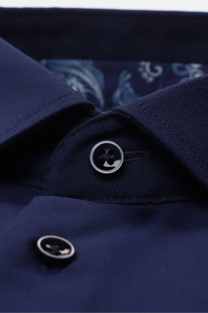 ETERNA Modern Fit Hemd marine, Strukturiert (super langer Arm)