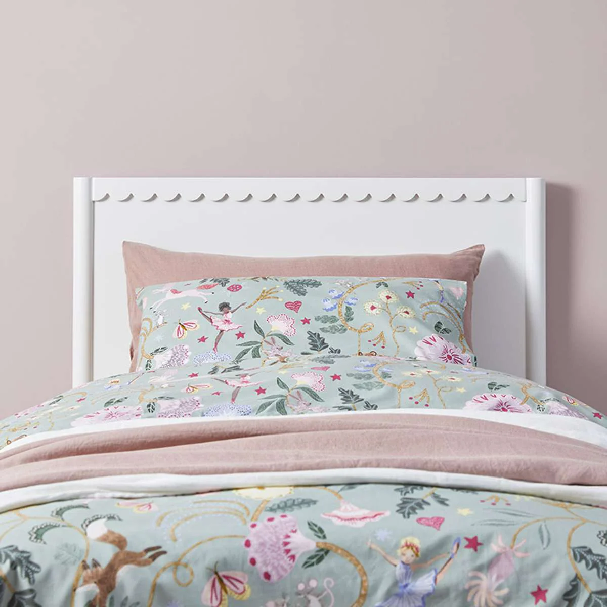 Maisie Scalloped Bed - King Single - White