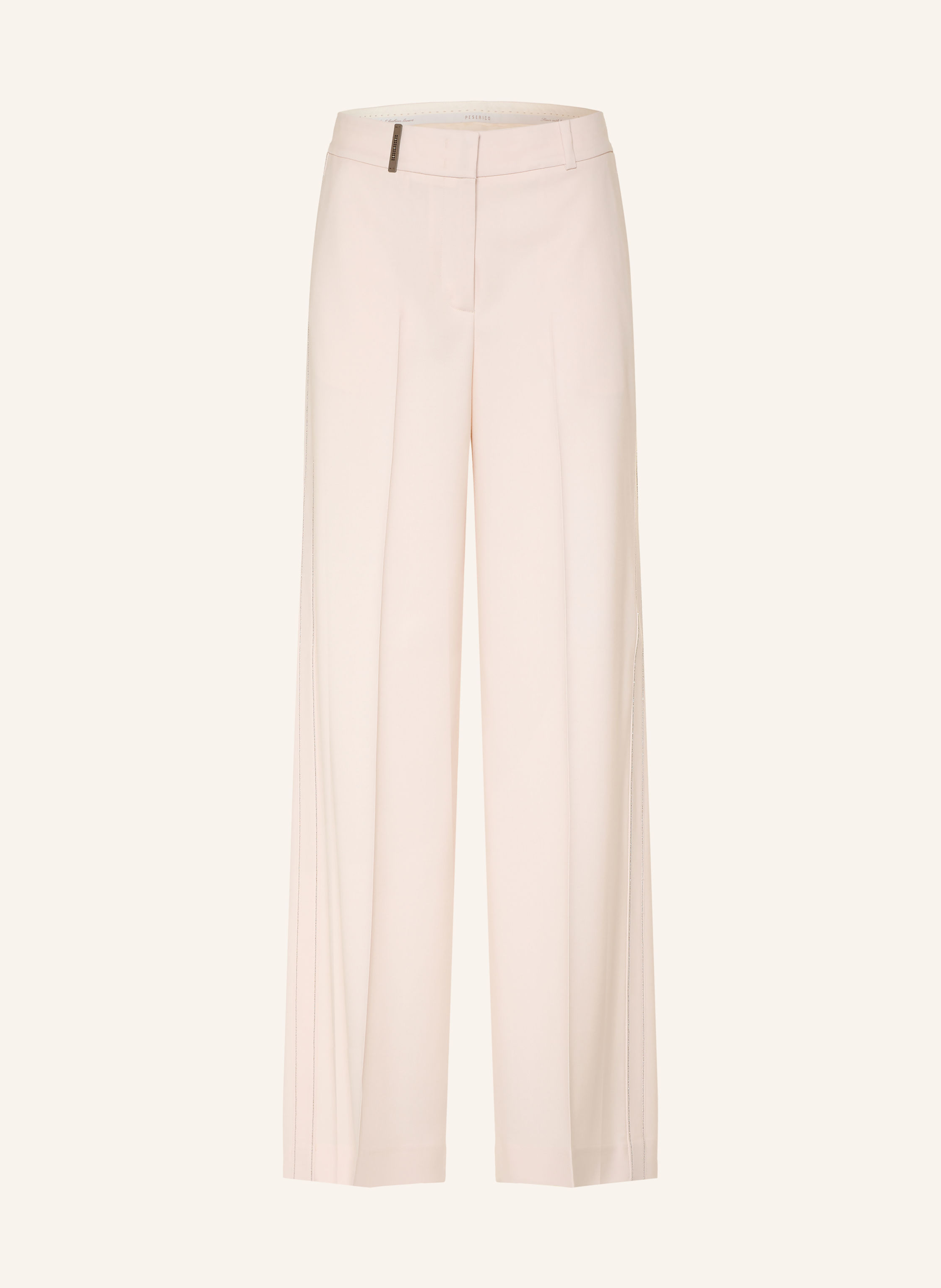 PESERICO Marlenehose mit Schmuckperlen