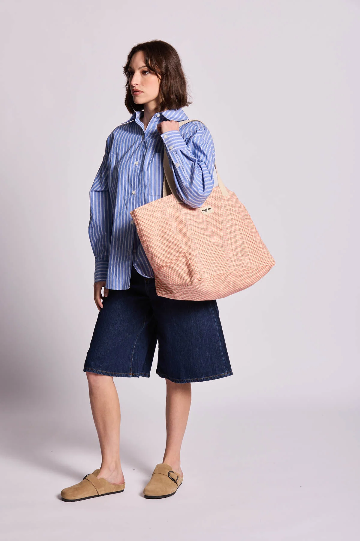 Sac cabas Claude Tressage corail