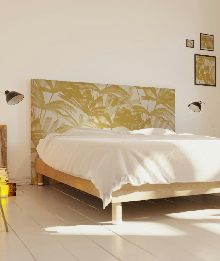 ANNI - Tête de lit avec housse Jaune de Naples 180 cm