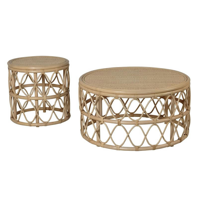 - Grande table basse en rotin