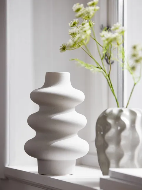 Vase ALVIS Ø20xH30cm hvid