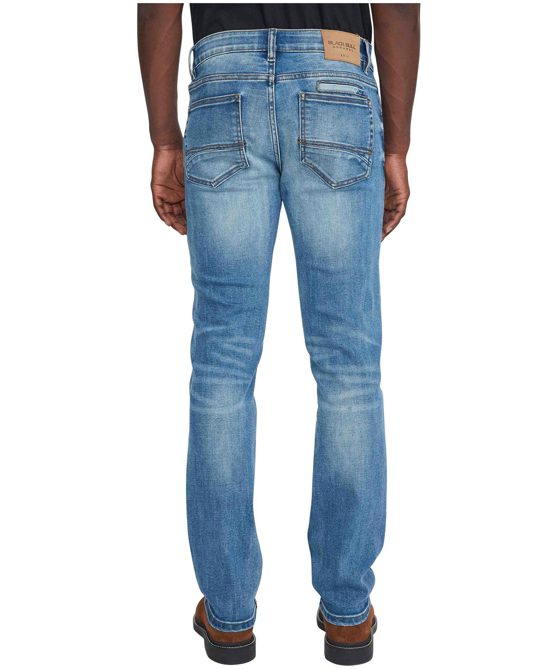 Black Bull Men's Jack 5 Pocket Low Rise Slim Fit Stretch Jeans - Light Wash -
