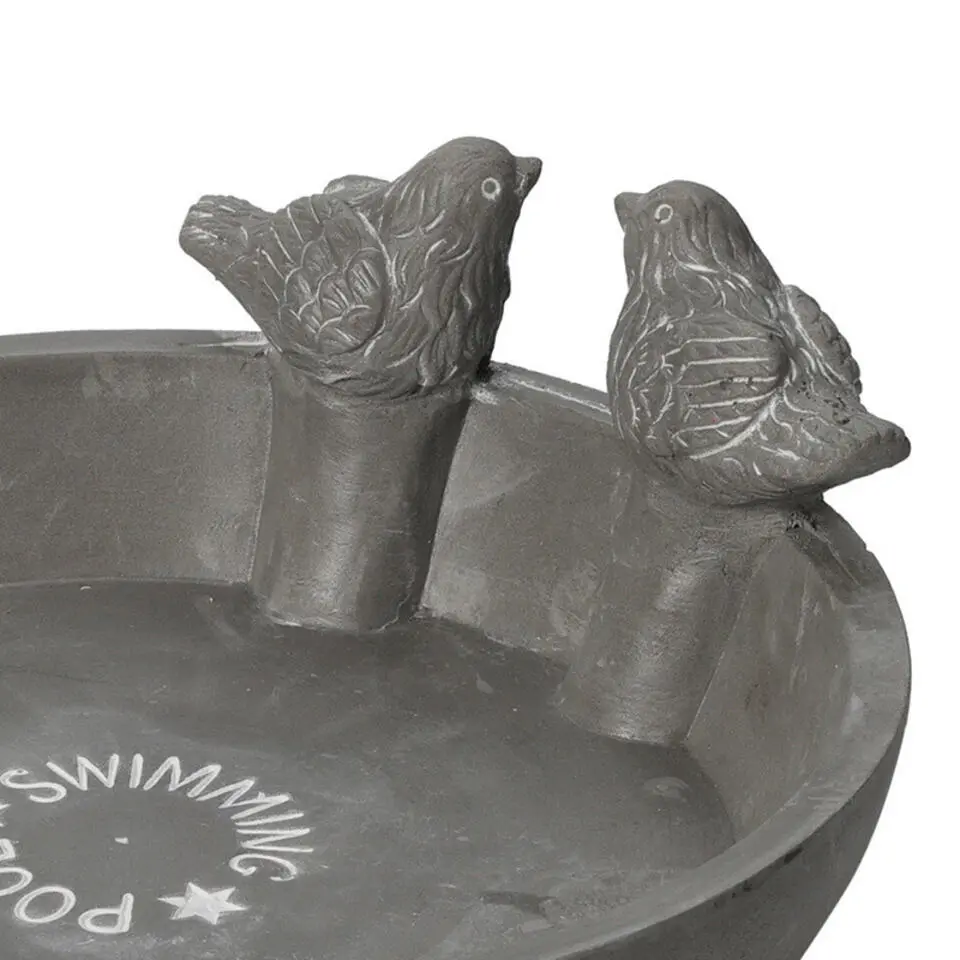 Pro Garden Vogelbad/voederschaal - grijs - D23 cm