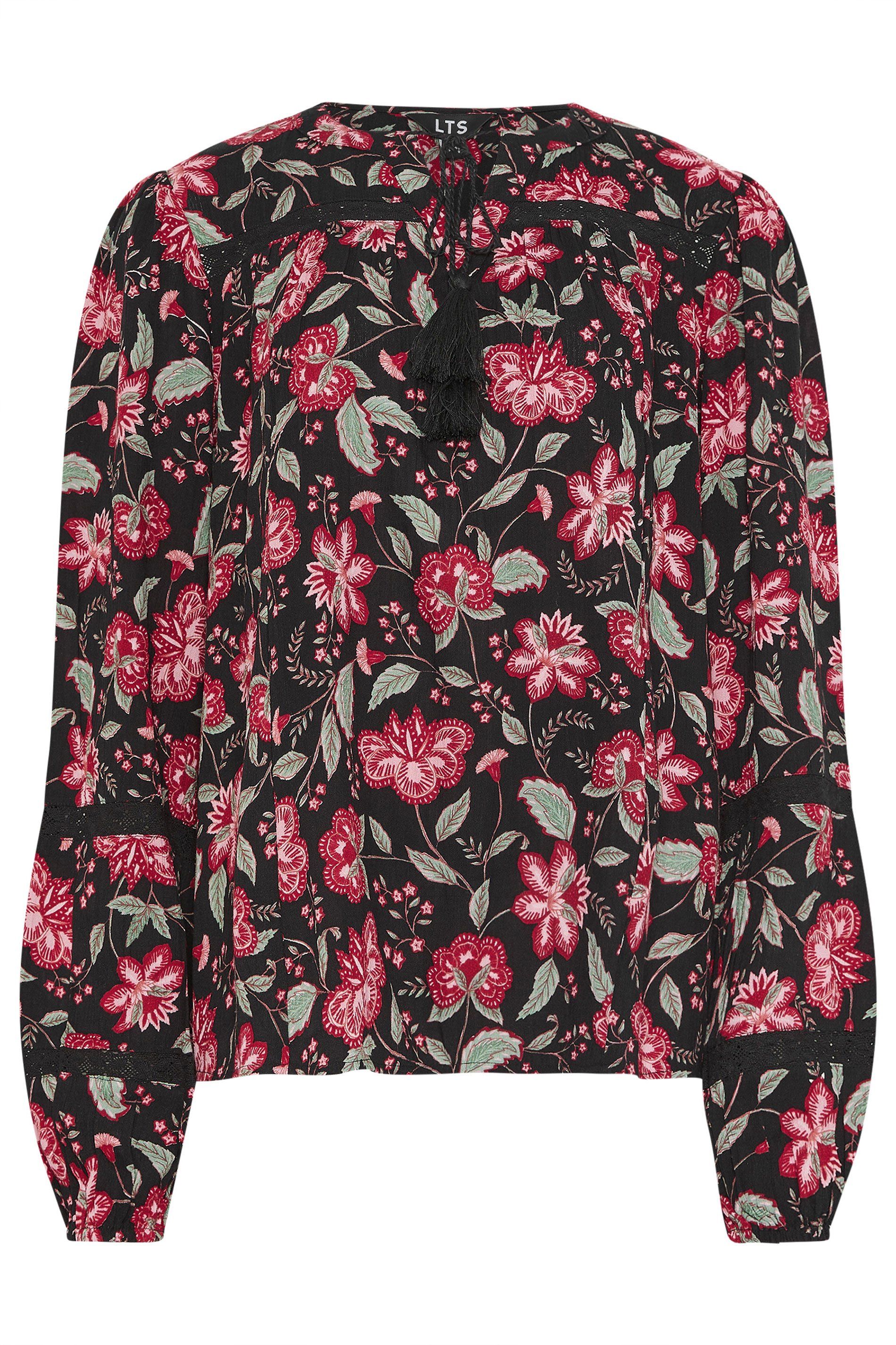 Long Tall Sally Tall Floral Tassel Tie Blouse