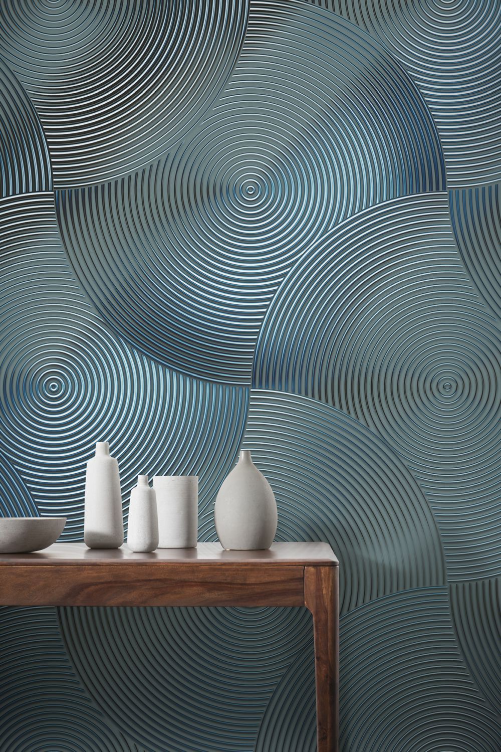 Sanders & Sanders fotobehang 3D vergrijsd blauw - 200 x 250 cm - 611888