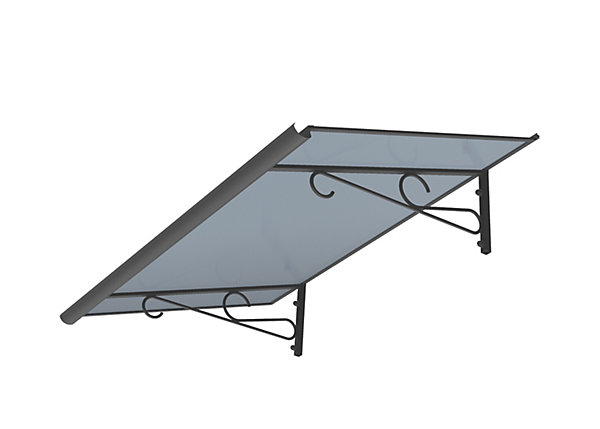 ARCTOM Auvent Mela 140x79, couleur anthracite RAL7016, plaque anthracite