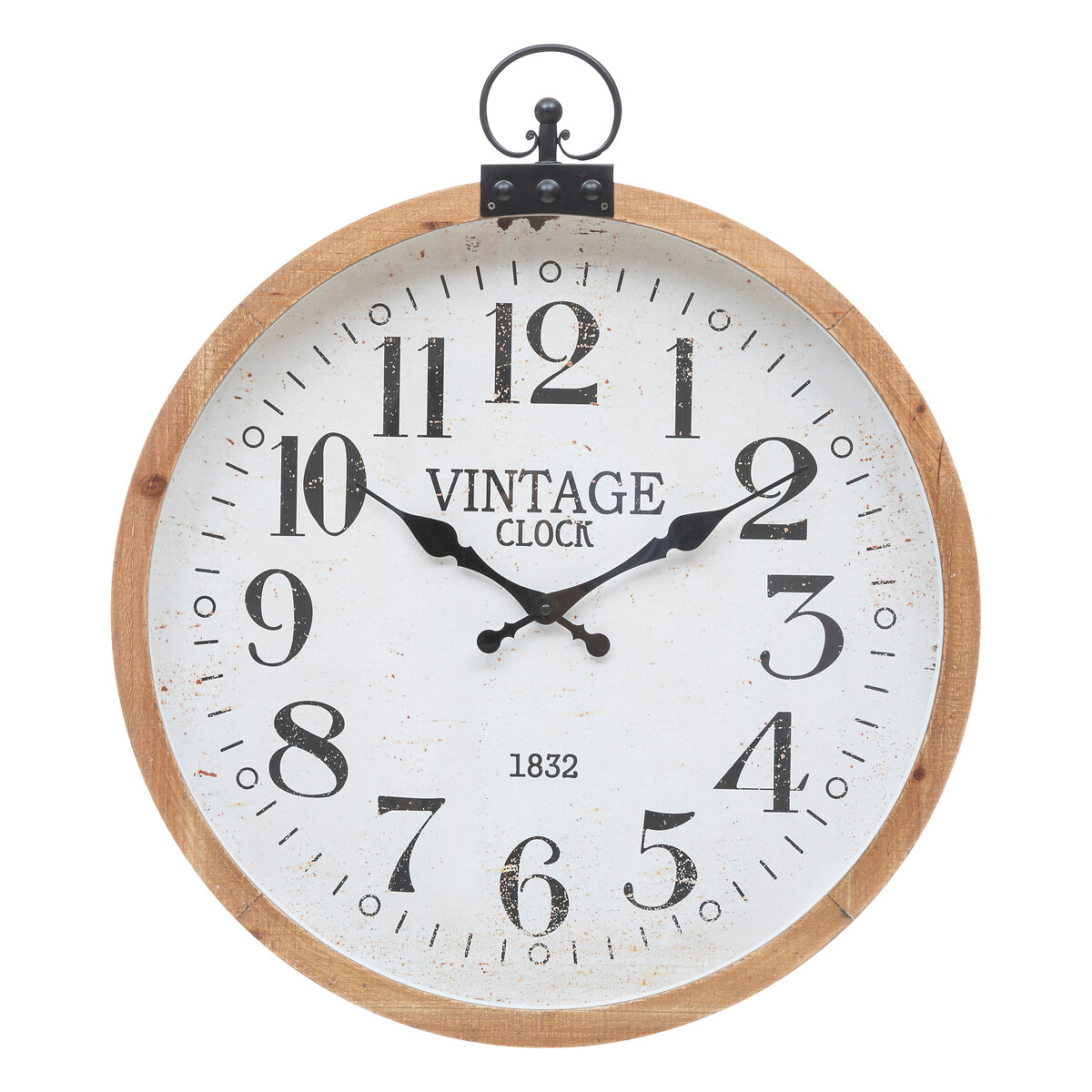 Clock"Yago" Wood & metal, d.57 cm