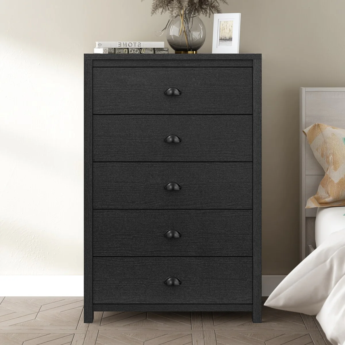 Cinzia 5 Drawer 30.8 in. Wide Teen Chest of Drawer (Sturdy, Effortless Assembly with Interlocking Drawers)