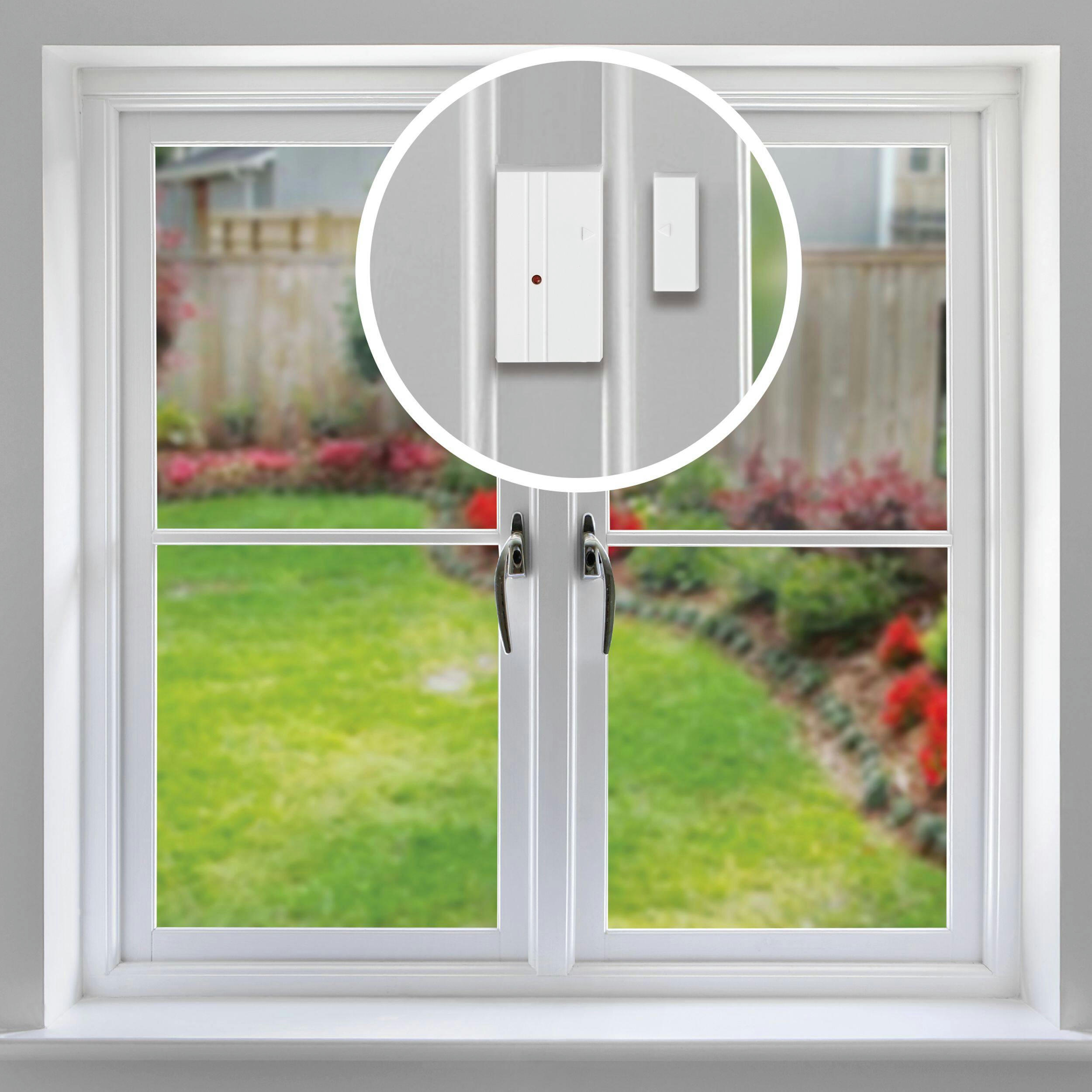 Globe Wireless Battery 100-ft 3-Tune Door/Gate Entry Alert Kit, White