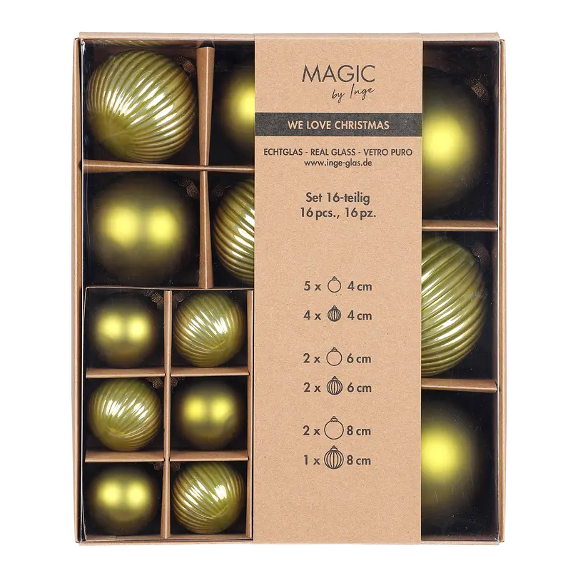 Weihnachtskugel-Set 16-teilig Magic