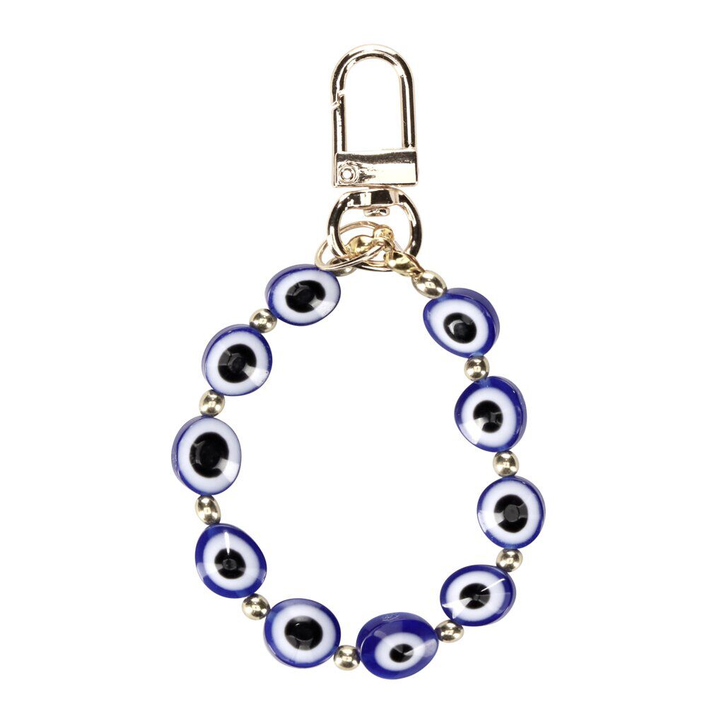 Porte-clé bracelet perle yeux L10cm (2 modèles)