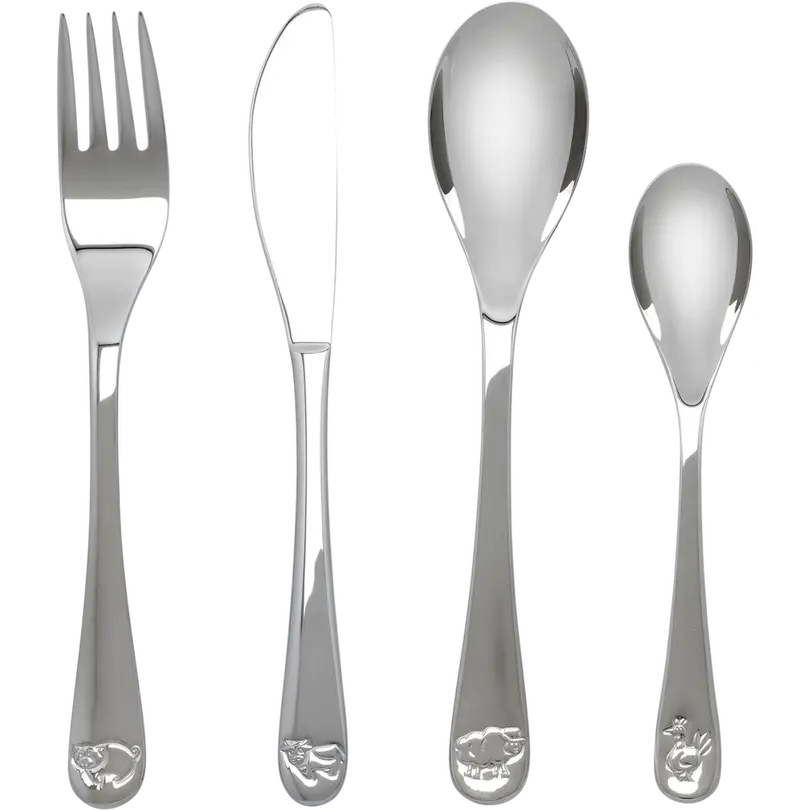 Besteckset 4-teilig Bauernhoftiere
