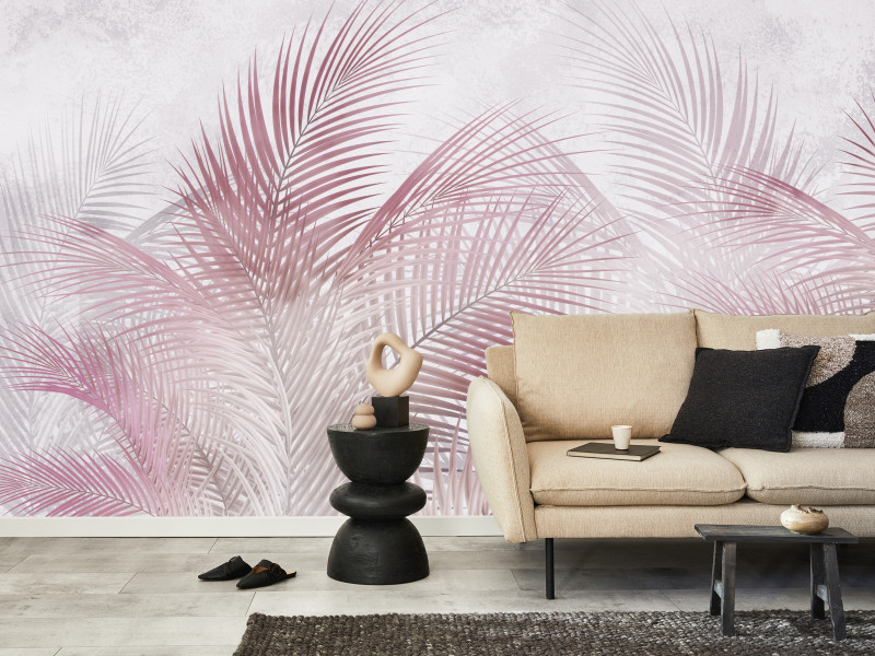 Fototapeta Różowe liście palmowe 100x70cm