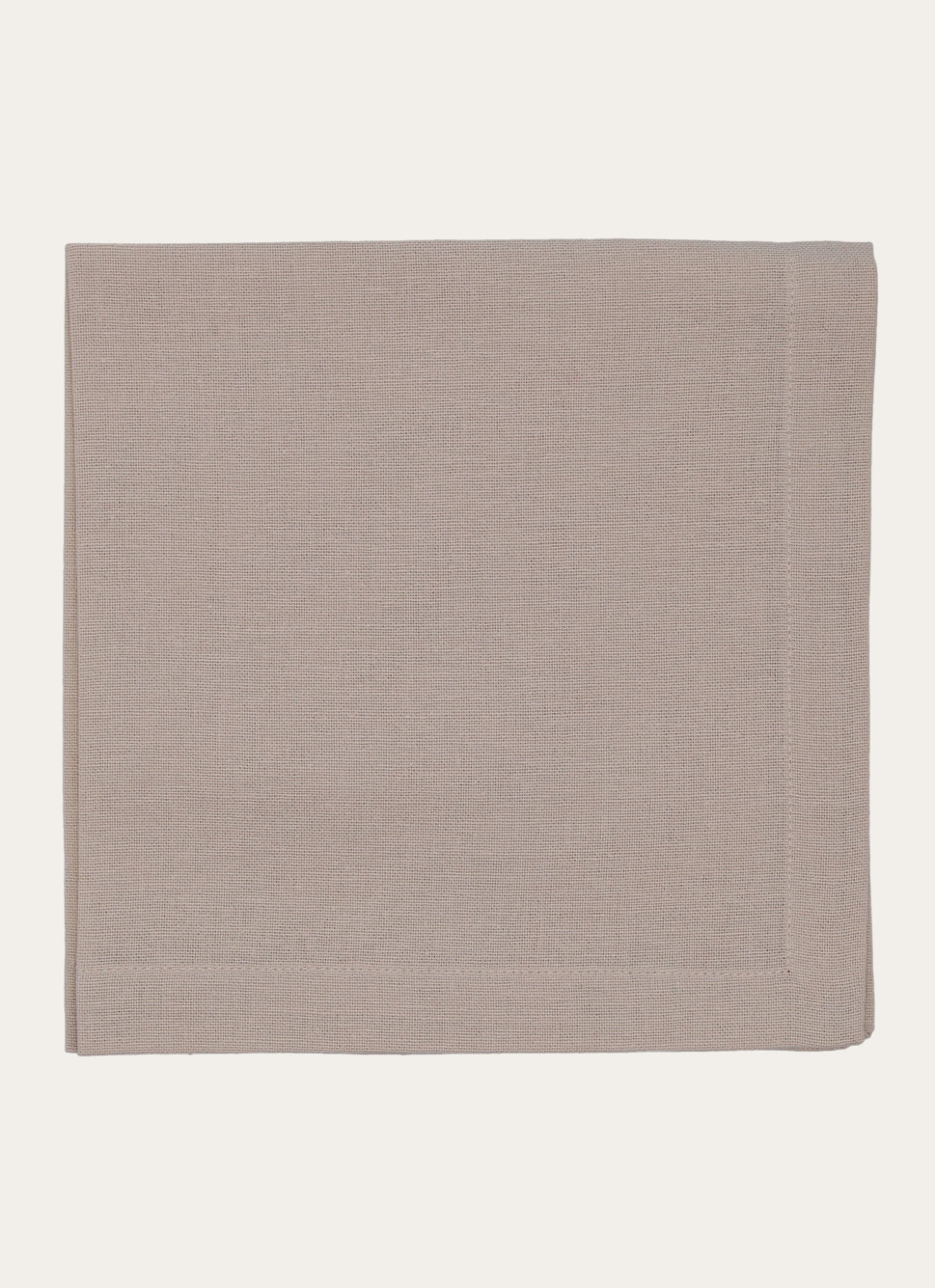 LOT 4 SERVIETTES EN COTON BLANC/BEIGE