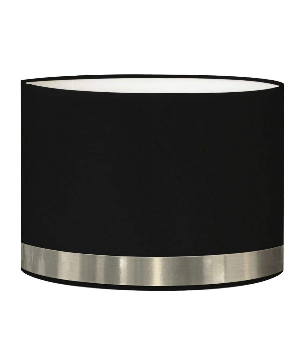 JONC - Abat-jour lampadaire Jonc noir et aluminium D: 45 x H: 25