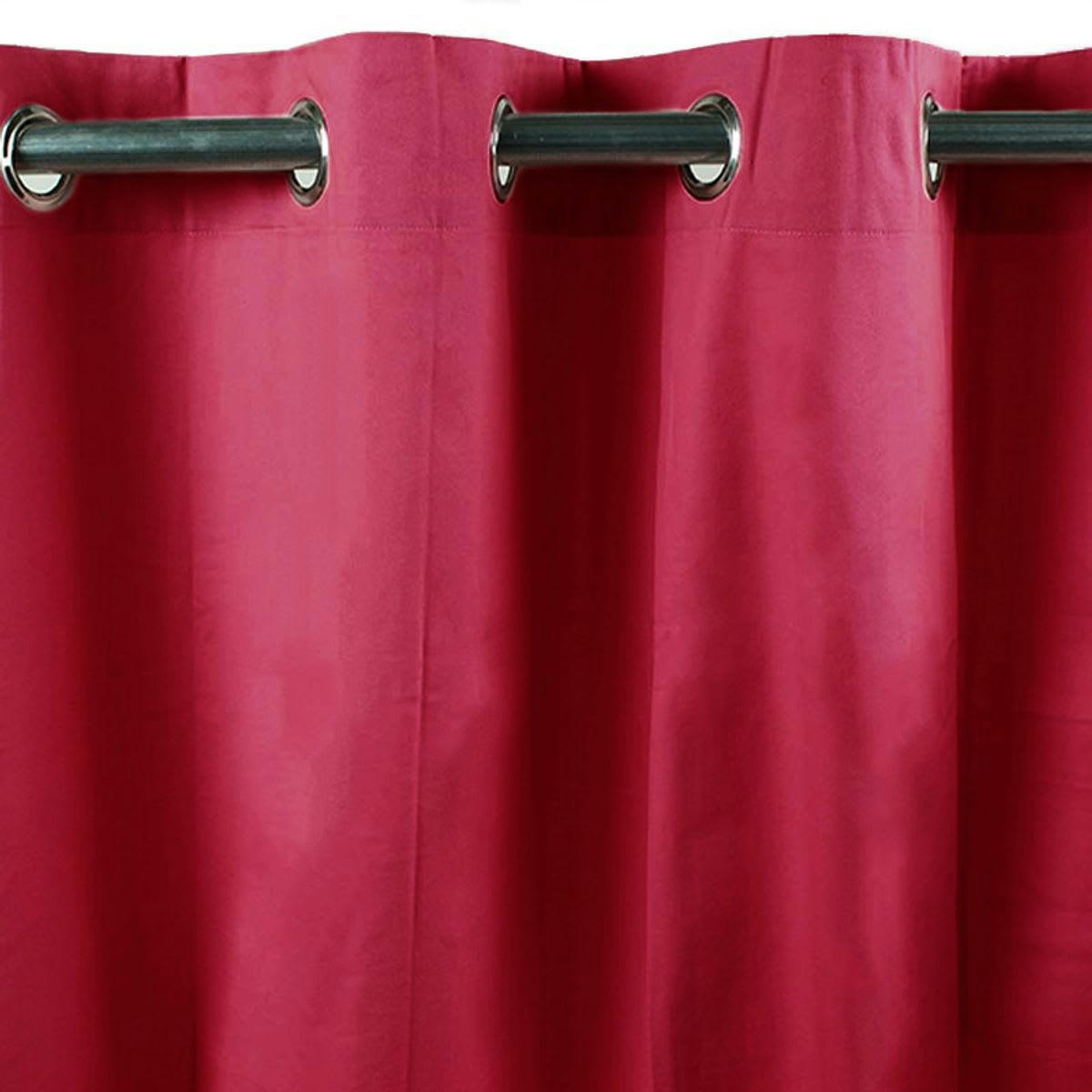 TOILE - Rideau 100% coton rouge 150x250